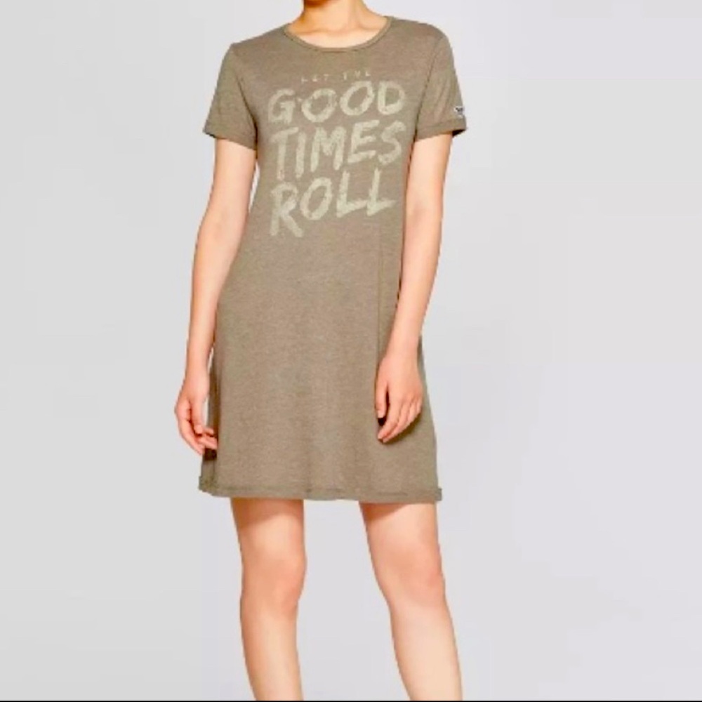 Let The Good Times Roll by JUNK FOOD tee shirt dress NWT . size L